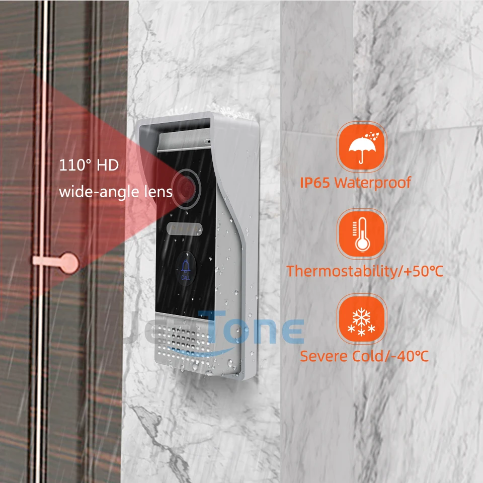 Jeatone Tuya smart 7 inch Touch Screen video intercom for home night vision device doorbell camera WIFI Monitor ship from Europe