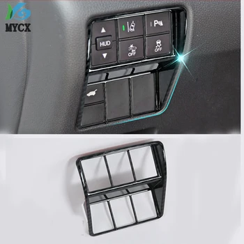 

Fit For -Honda CRV CR V ABS Carbon Fiber Headlight Switch Button Frame Cover Trim Car Styling Accessories 2017 2018 2019