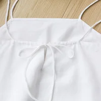 Vintage Cotton Linen Women Dresses 2024 Summer Sexy Spaghetti Strap Sleeveless Back Bandage Harajuku Party Club Mini Dress - Image 5
