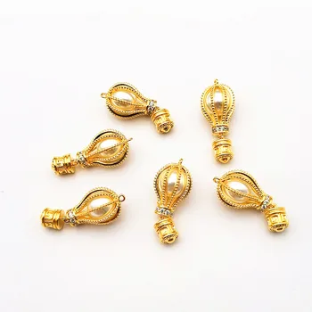 

New arrival! 10Pcs Plating Real gold hot air balloon Charm for Earring DIY Making, Jewelry Accessories Findings & Component