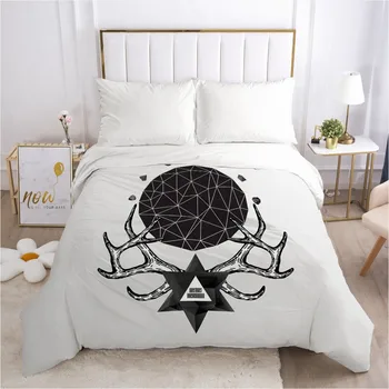 

3D Comforter Case Custom Duvet Covers Quilt Cover Bed Linen Bed Linen Bedding Bag Sets 265*230cm King Size White Bedding Bag
