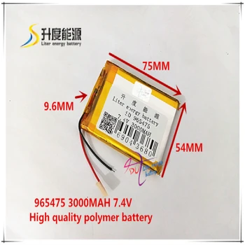 

7.4V 3000mAh 965475 polymer lithium ion / Li-ion battery for tablet pc mp3 mp4 cell phone POWER BANK