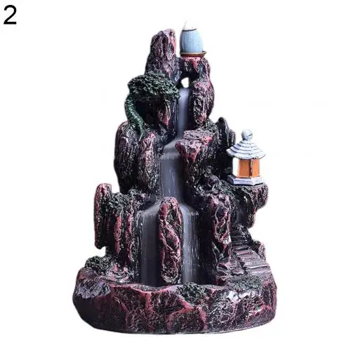 Backflow Censer Diffuser Backflow Incense Burners Holder Buddhist Zen Censer Medication Home Decor - Color: 2