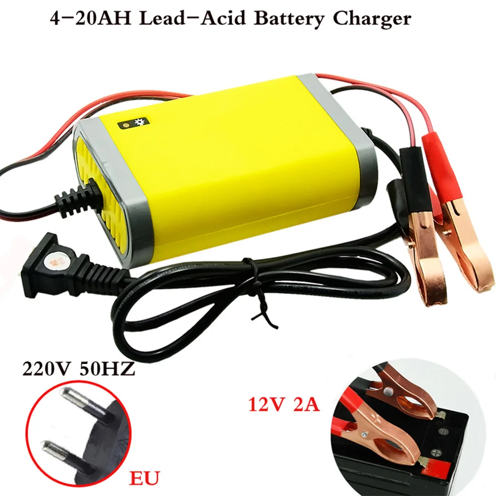 Mini Styling Portable 12V 2A Car Battery Charger Adapter Power Supply Motorcycle Auto Smart Battery Charger EU Plug