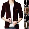 Velvet Hot Men's Formal Suit Blazer Coat Business Casual One Button Slim Fit Jacket Tops ► Photo 2/6