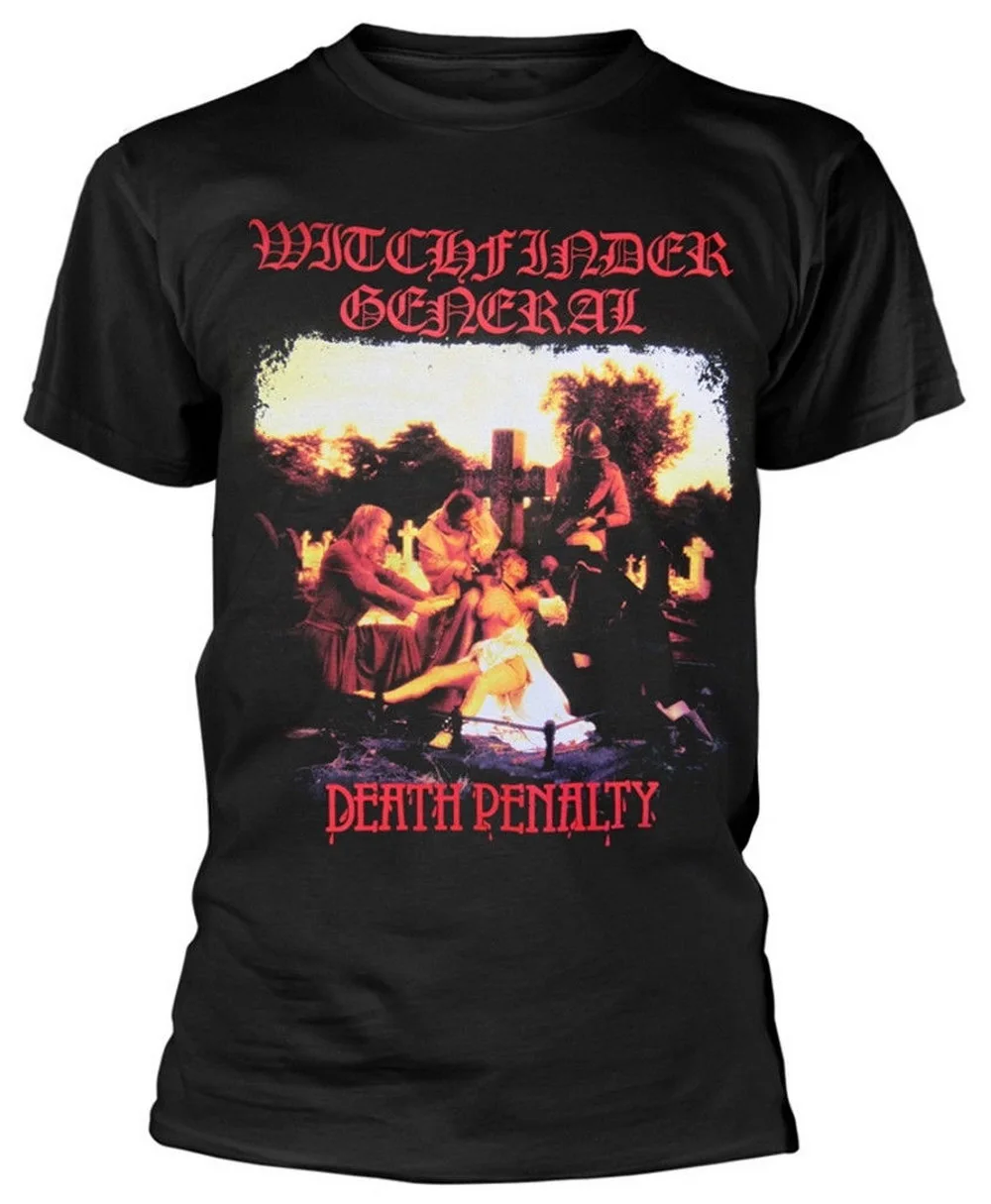 Новая хлопковая футболка с надписью Witchfinder General и Death penalty брендовая одежда топы |