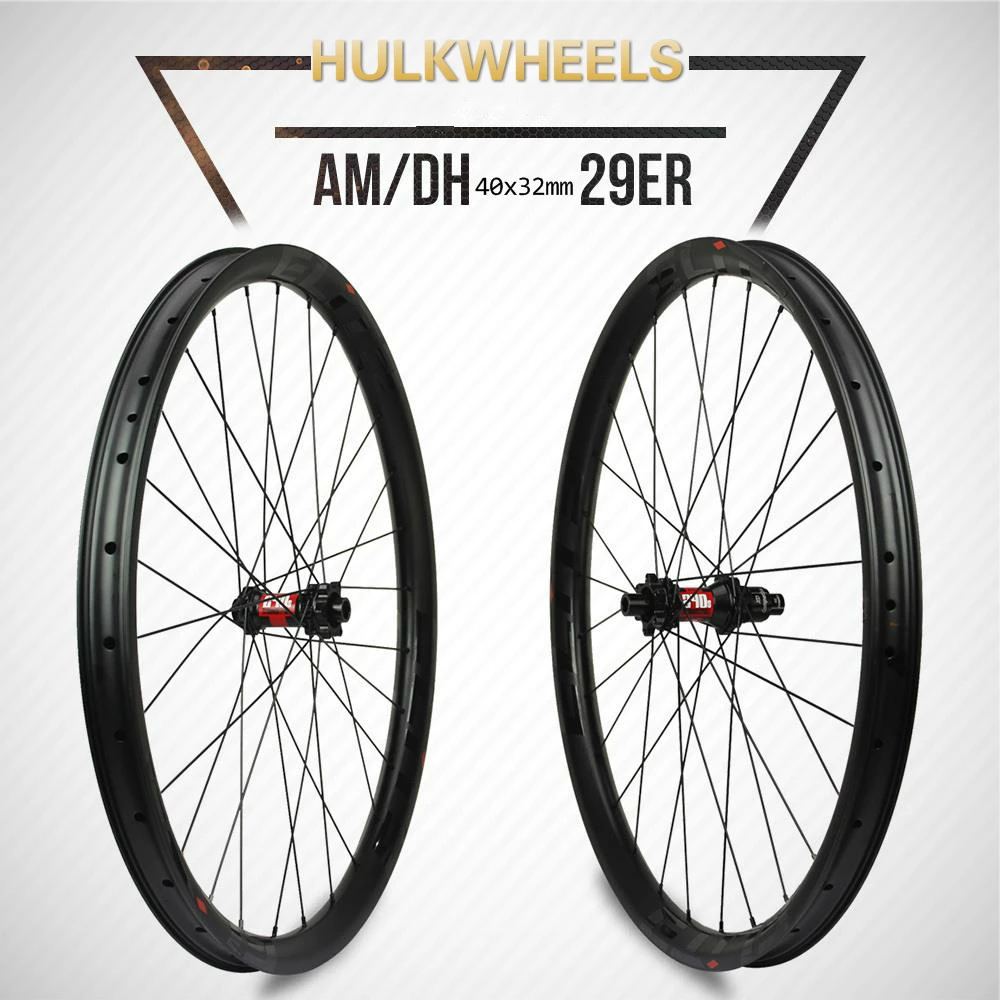 HULKWHEELS 29er DH DT Swiss 240 36T Hub Series MTB Wheelset 40 мм ширина 32 Глубина обод из углеродного
