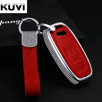 

New Leather Key Protection Cover for Audi A4 A4L A5 A6 A6L Q5 S5 S7 Protect Shell Car Styling Cover Case Smart Key styling