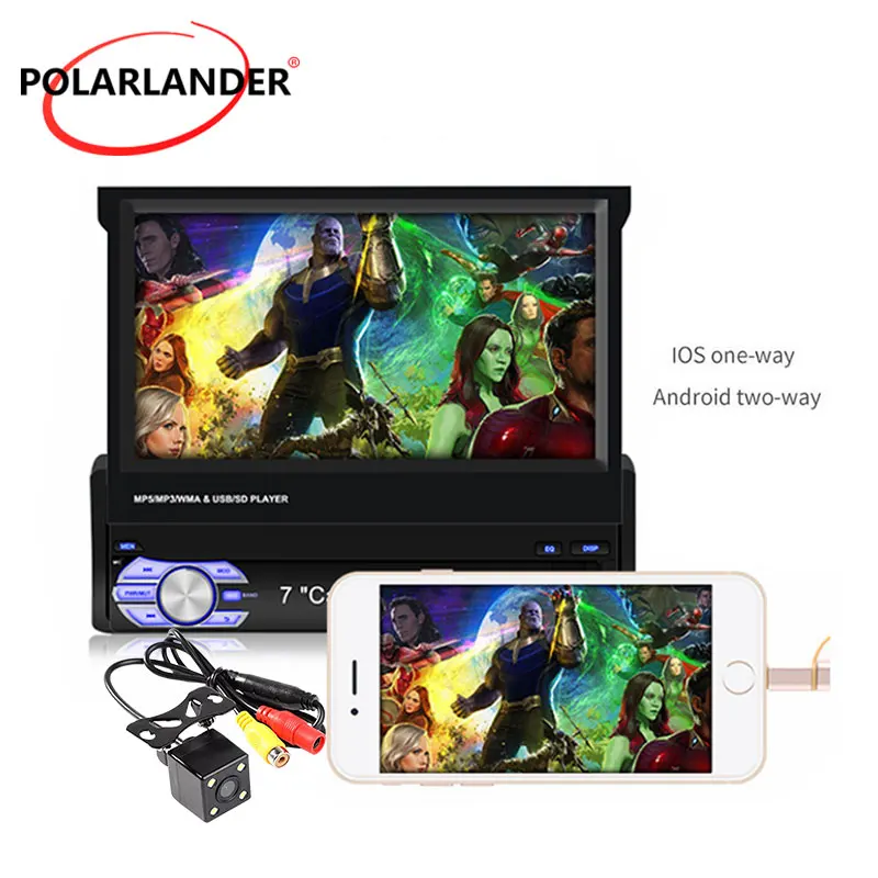 Android 8,1 система Bluetooth зеркальная связь gps сенсорный экран MP5 1din 7 ''12 языков Стерео FM USB TF видео Автомобильный Радио плеер