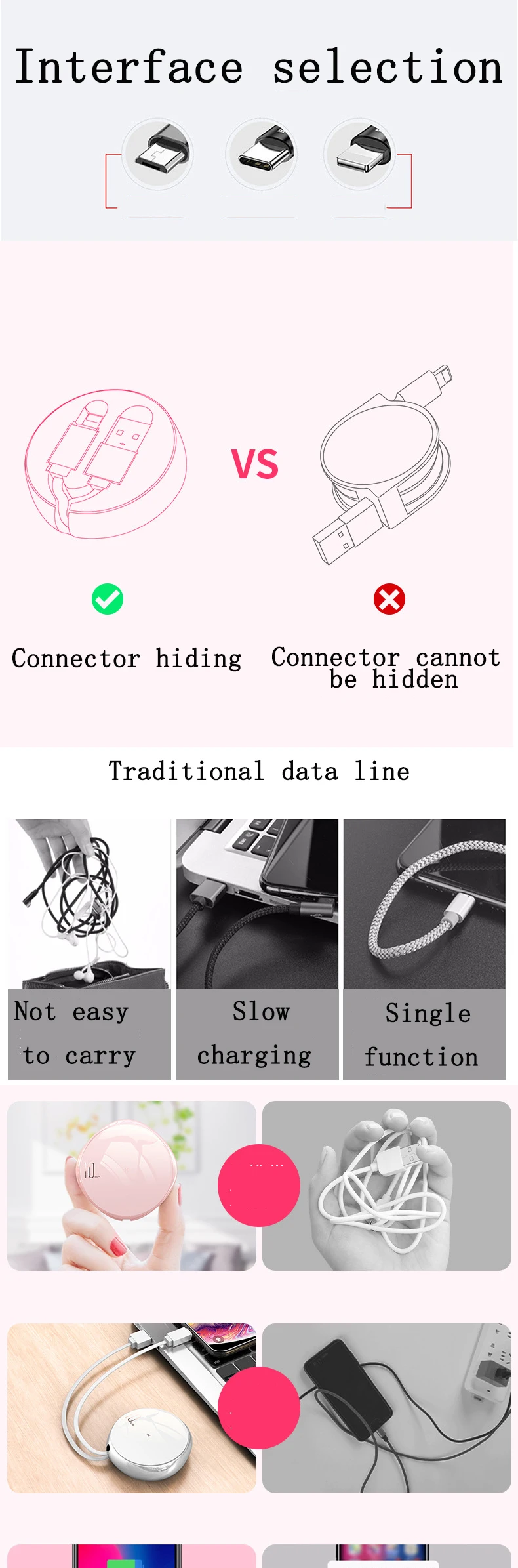 Супер быстрый кабель для зарядки и расширения данных для pple huawei Android USB персонализированный шаблон настройки