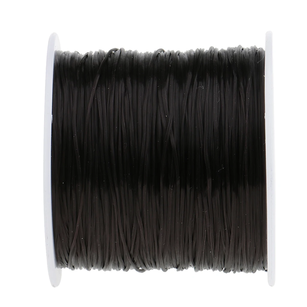 1 Piece 60M Wig Hair Net Sewing Weft Hair Extension Weaving Stretch Thread Spool Stretch Yarn Crystal String Cord - Black 