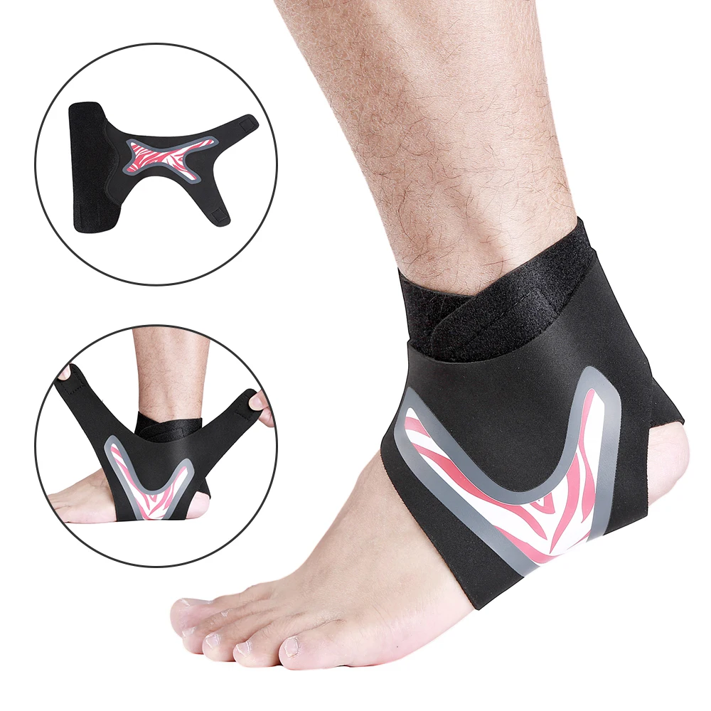 

Left Right Ankle Support Brace Elasticity Free Adjustment Protection Foot Bandage Sprain Prevention Sport Fitness Guard Band