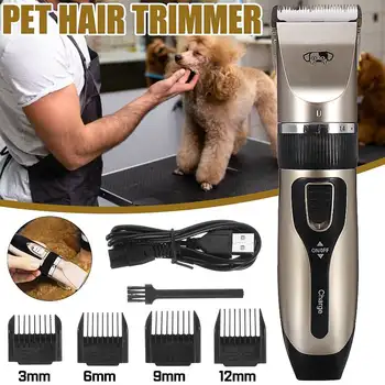 

Rechargeable Low-noise Pet Hair Clipper Remover Cutter Grooming Cat Dog Trimmer Electrical Pets Hair Cut Machine