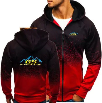 

Autumn Men Hoodies Zipper Gradient Sweatshirt ADVENTURE GS R1200 RT Print Streetwear Jacket Men Slim Fit Fitness hooded OutwearG
