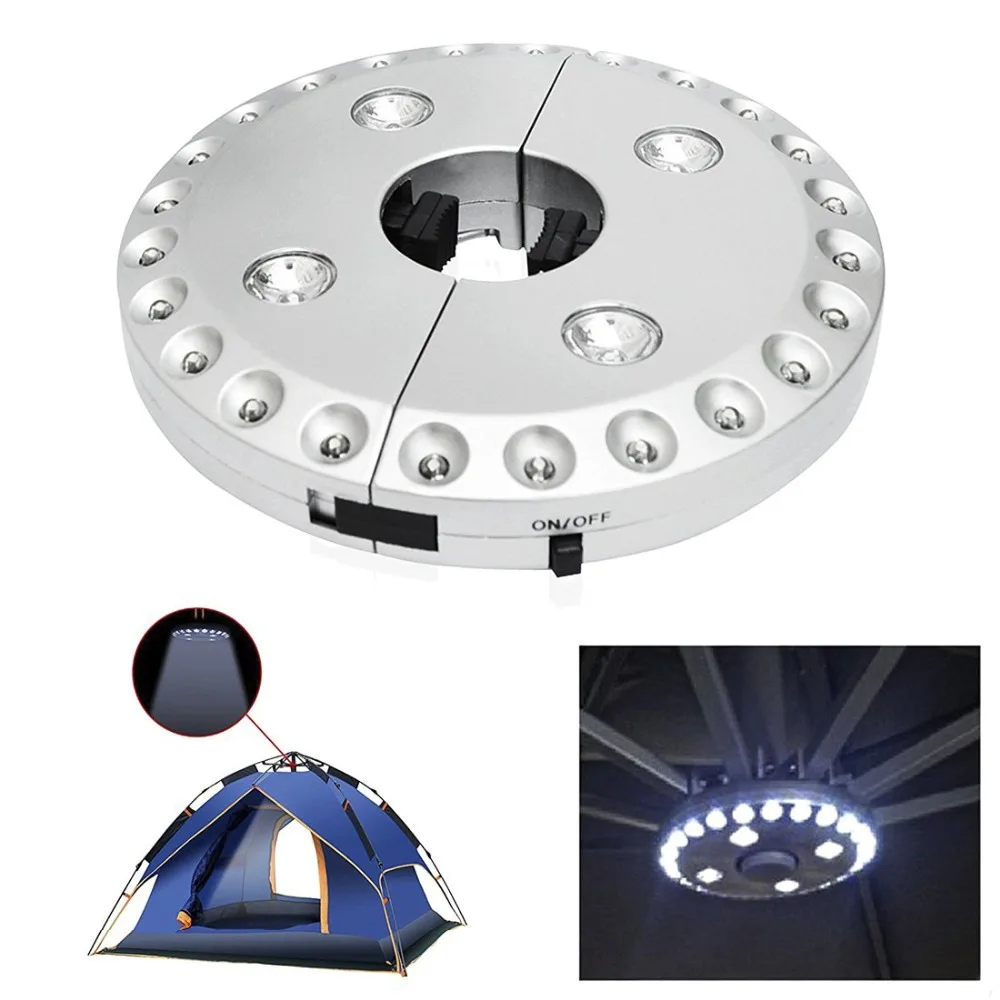 

28 LEDs light hook umbrella lamp portable garden lights 3 mode wireless belt battery powered multi-functional camping light