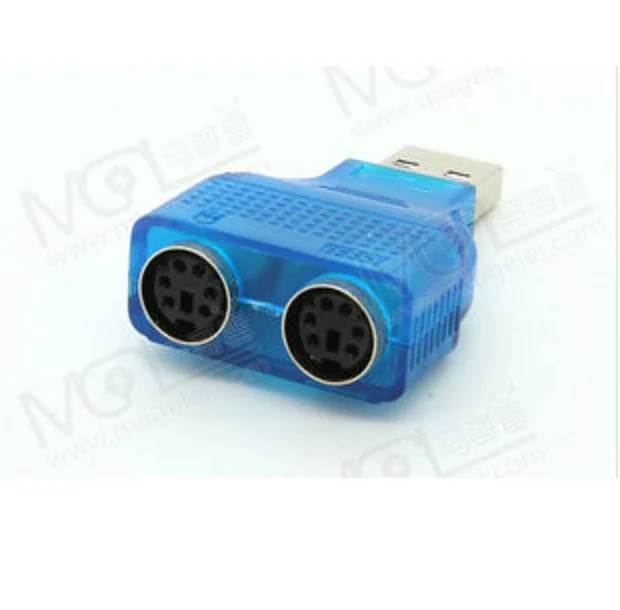 USB к PS/2 двойная USB девайся с двойным Порты и разъёмы PS/2 клавиатуры переходник для мыши с чипом