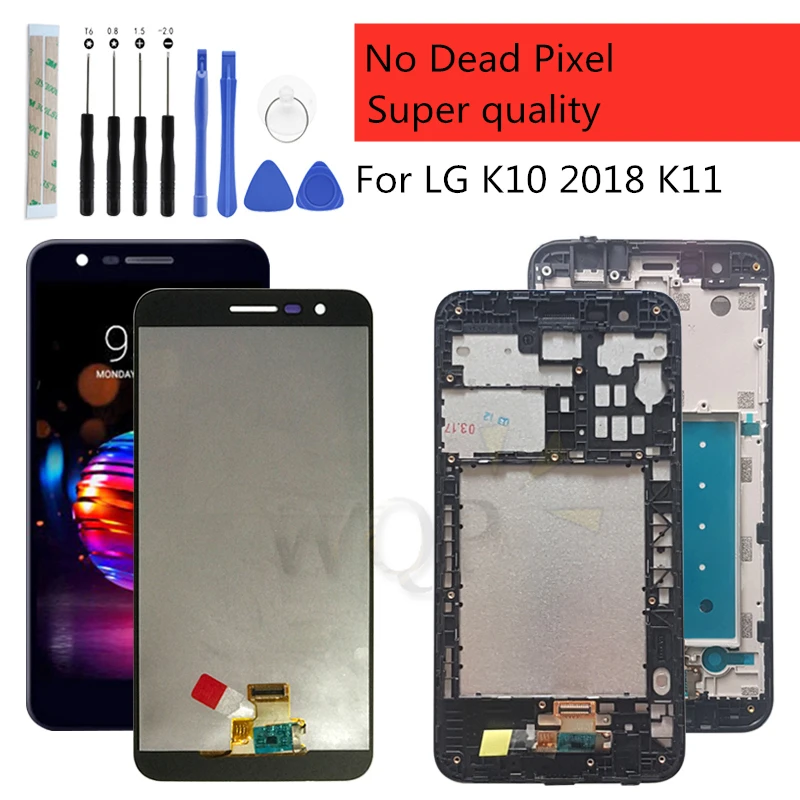 

Super quality lcd for LG k10 2018 K11 LCD Display Touch Screen Digitizer Assembly for LG K10 2018 Pantalla with frame 5.3"