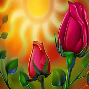 

Popular 5d Diamond Embroidery Rose Flowers Mosaic Crystal Cross Stitch Full Square Diamond Painting DIY Sticker Decor Paintings