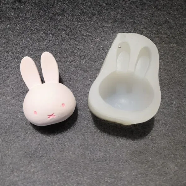 Силиконовая форма для мыла в форме милого кролика, форма для мыла, ароматический гипсовый пресс-форма, пасхальный домашний декор, вечерние подарки, сделай сам