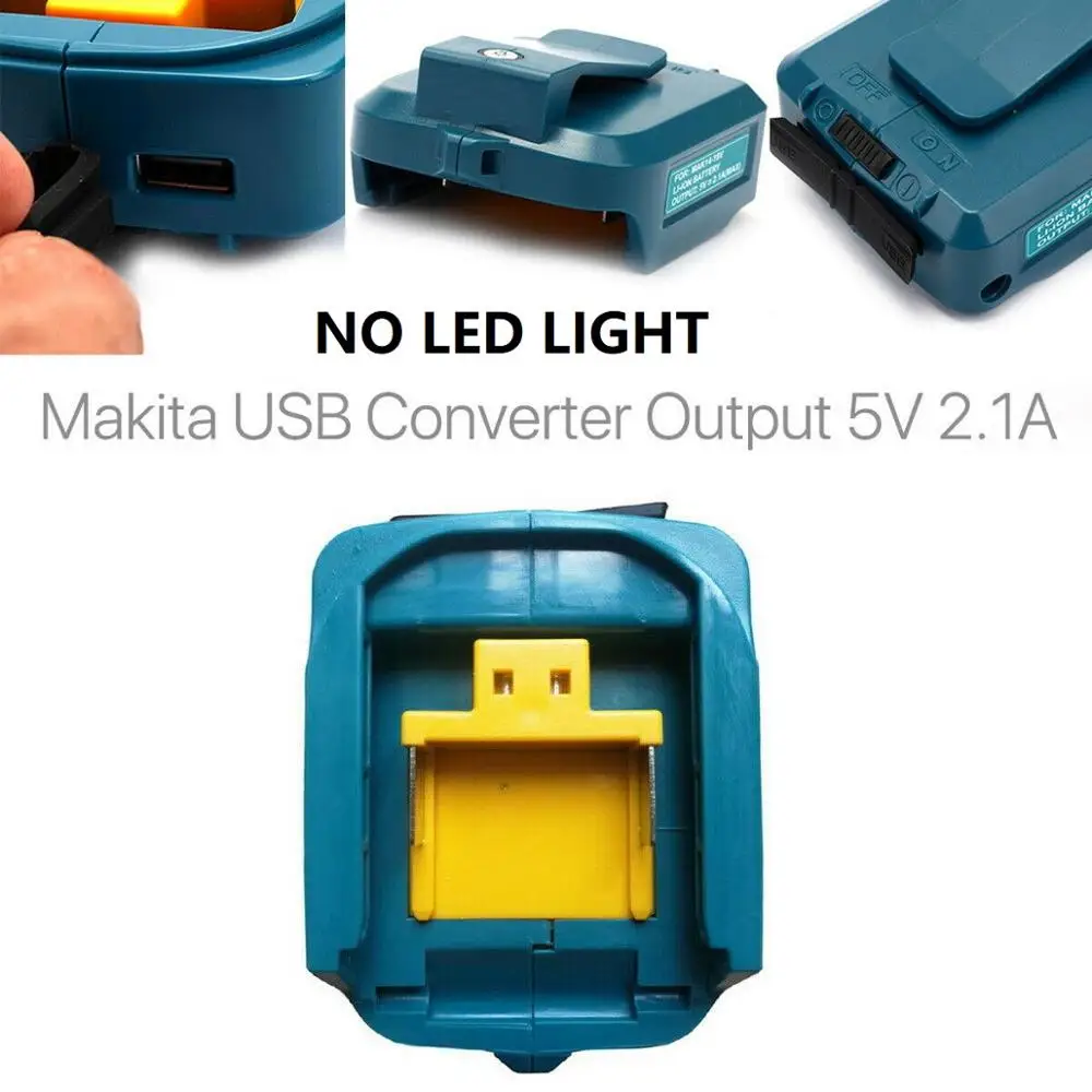 2 USB порта телефон зарядное устройство адаптер литий-ионная батарея Мощность конвертер Разъем для Makita 18 в 14,4 В BL1830/1430
