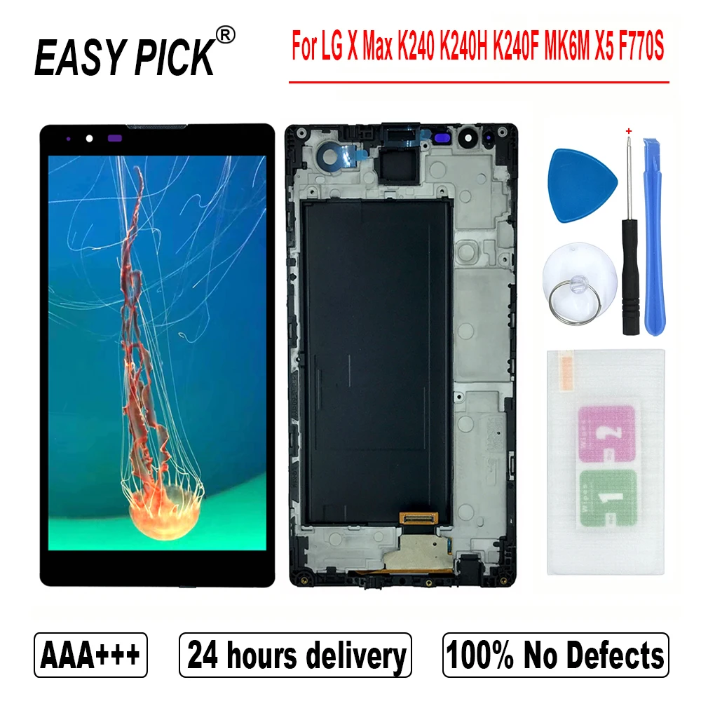 

For LG X Max K240 K240H K240F MK6M X5 F770S LCD Display Touch Screen Digitizer Assembly With Frame Free Tools