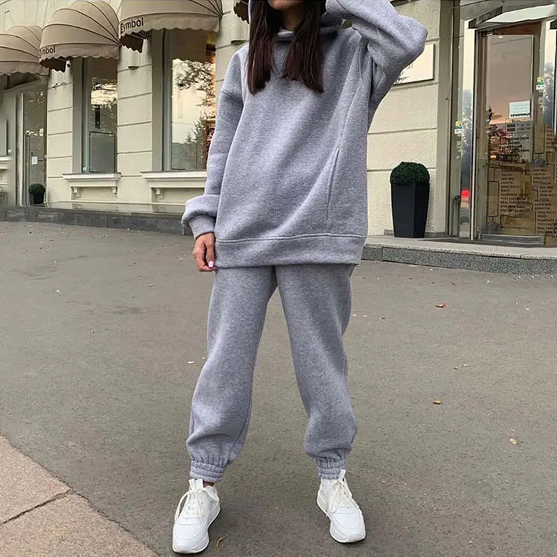 

2021 Autumn Winter Tracksuit Women Set Tracksuit Set Sweat Suits Women Outfits Warm Thicken Sweatsuit Tracksuits For Women