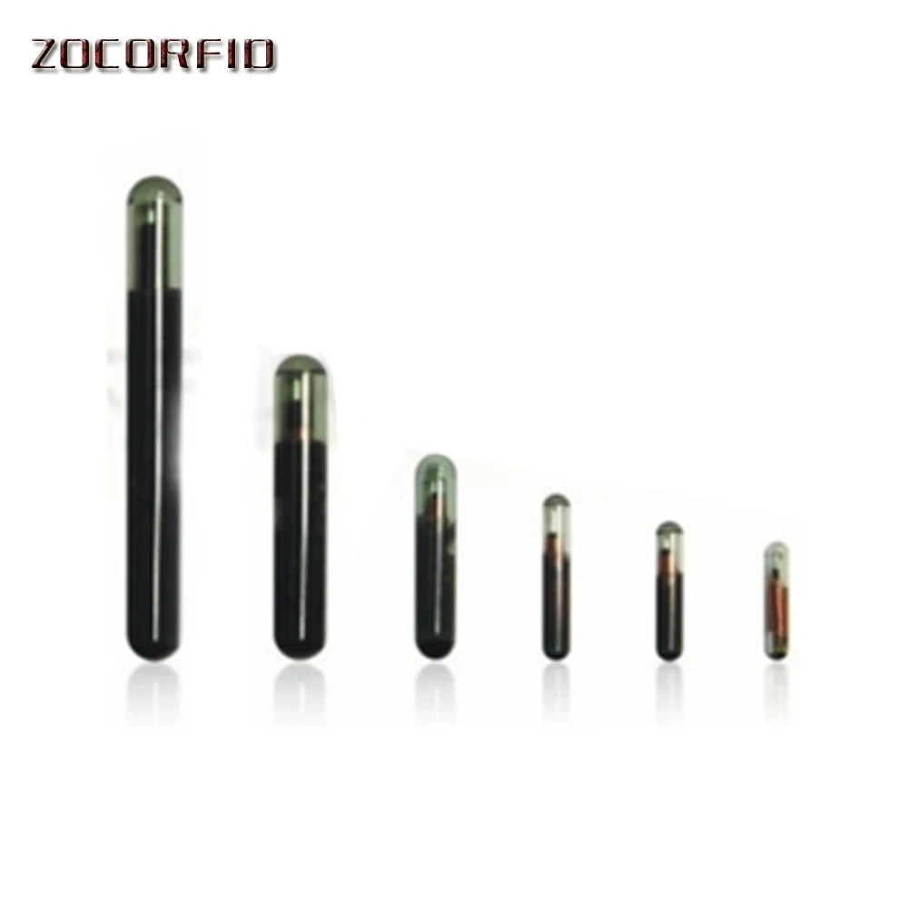 125KHZ/134,2 KHZ 2,12*12mm/1,4*8mm Microchip RFID Animal etiqueta con EM4305 Chip ISO11784/5 FDX-B para peces perro gato Idetification