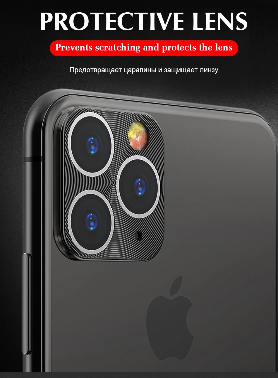 Роскошный металлический защитный чехол для IPhone 11 Pro X XR XS Max 6 6s 7 8 Plus Защитная пленка для объектива