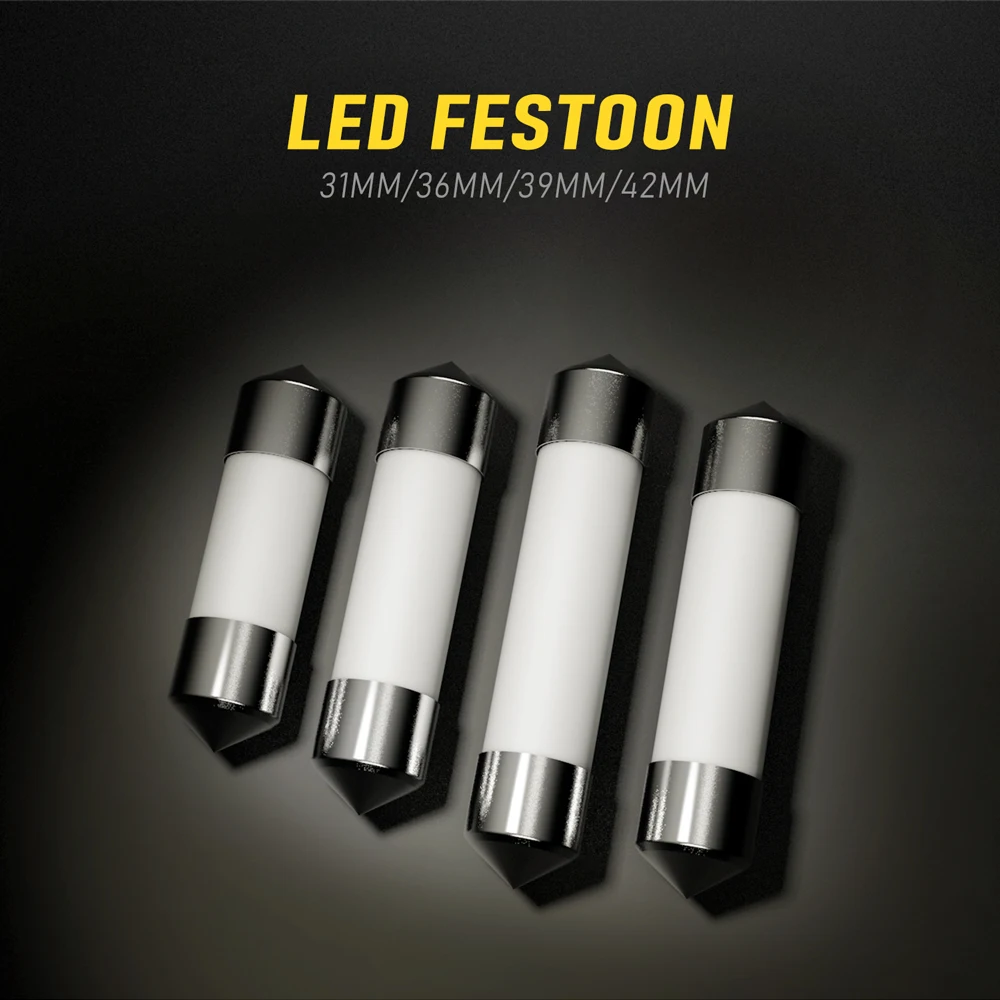 Route101 4x C5W C10W 31mm 36mm 39mm 42mm Festoon 12V ڵ ȭƮ  ȭƮ LED  ڵ ׸ õ  Ʈ 