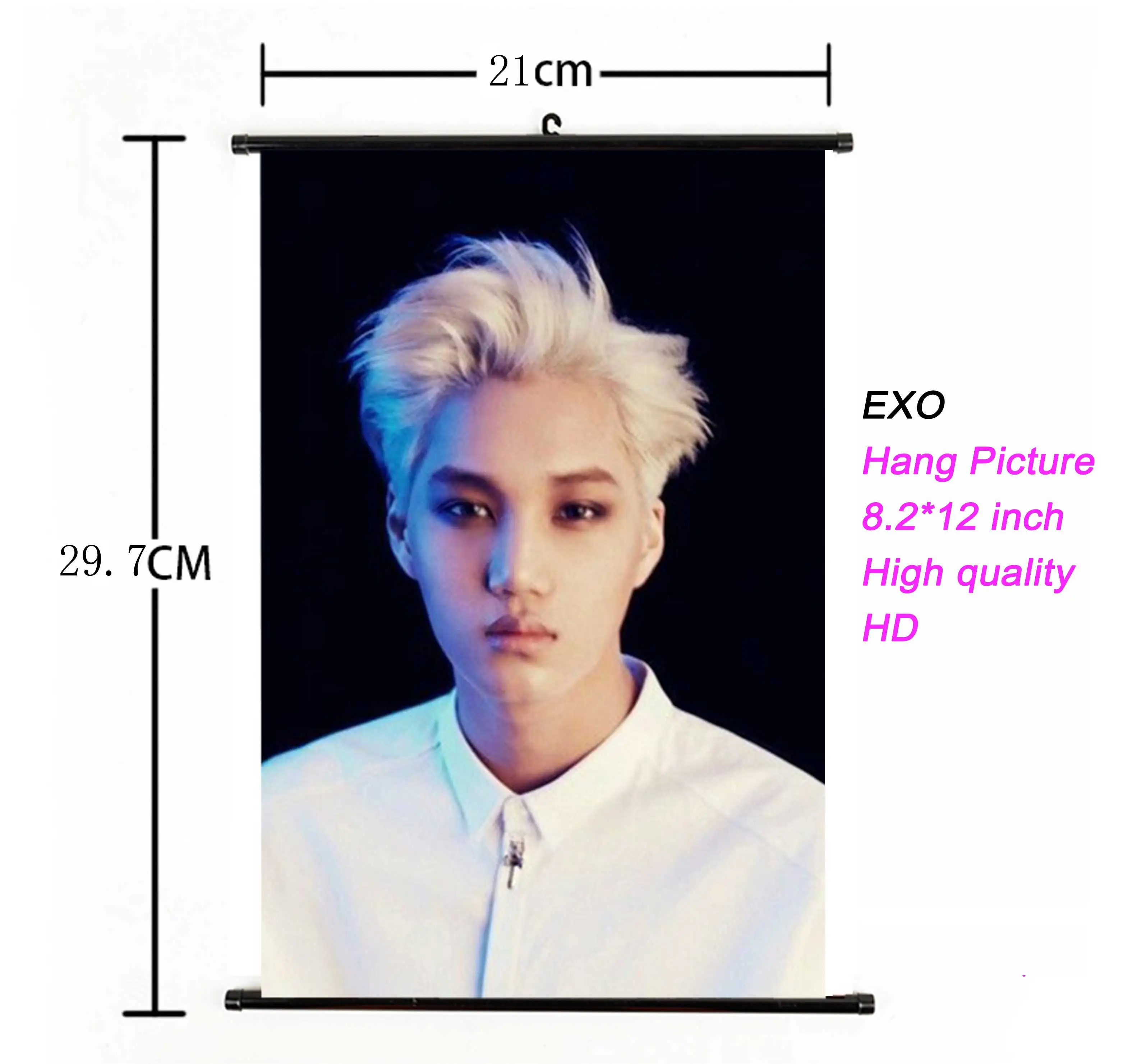 90 K-pop EXO альбом повесить изображение фото плакат Свернутый Свиток Kpop EXO повесить плакат ткань 21*30 см для поклонников Коллекция подарков - Цвет: 90
