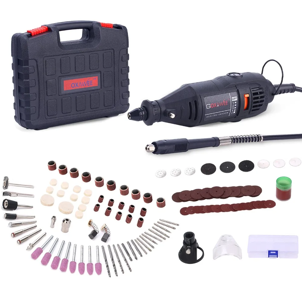 GOXAWEE электрическая дрель Dremel шлифовальная машина электрическая гравировка мини дрель вращающийся инструмент сверлильный станок с электроинструментами аксессуары