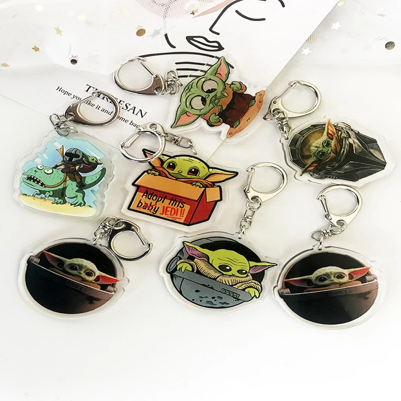 Jedi Master Yoda Keychain Cute Star Wars The Rise Of Skywalker Keyring Men Women Fashion Anime Jewelry Key Chain Gift Toys