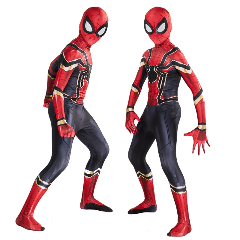 Kid Spider-Man Far From Home Jumpsuit Spiderman Zentai Cosplay Costume Suit AD 