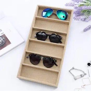 

Wooden Glasses Case 8 Slot Grids Eyeglass Sunglasses Glasses Storage Display Grid Stand Case Box Holder Glasses Organizer