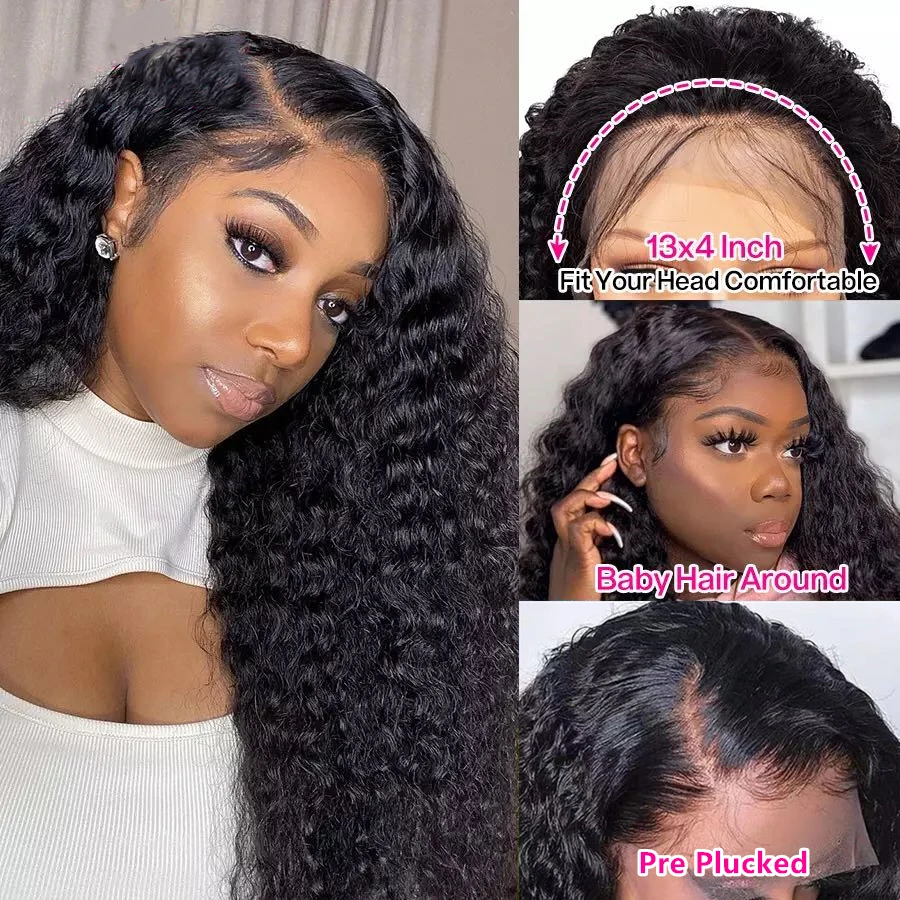 Maxine Deep Wave Lace Front Wigs Curly Hair 13x4 Lace Frontal Wigs Human  Hair On Sale 10-34 Inch Natural Hair Wig For Women - AliExpress