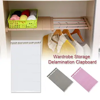 

50-80cm Closet Storage Board Cabinet Partition Rack Wardrobe Layered Shelf Stretchable Bathroom Organizer Shoes Convenient