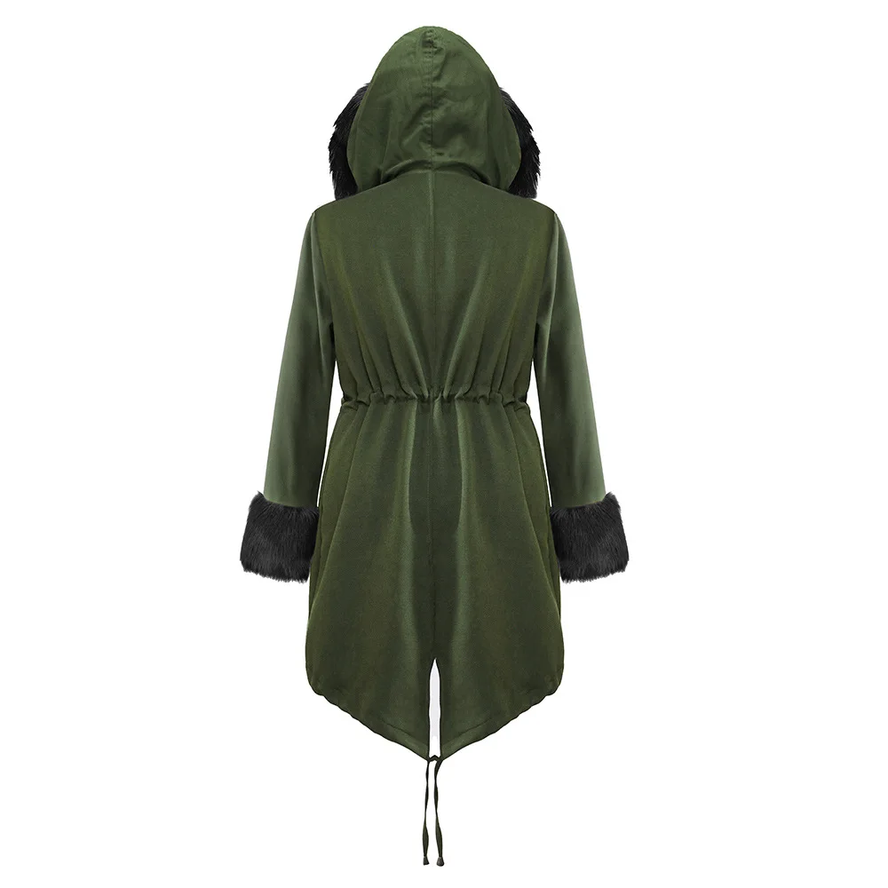 Меховое пальто для женщин, зимняя теплая коллекция, Женская длинная куртка, Женская парка, Женская Теплая стеганая куртка, Длинная женская зимняя куртка с капюшоном Cd6052