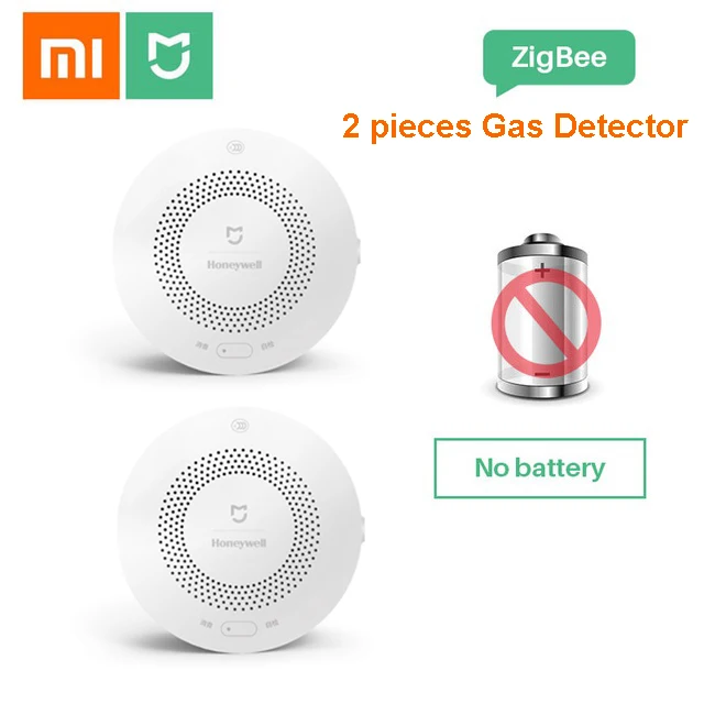 Xiaomi Mijia Honeywell пожарная сигнализация датчик газа работает с многофункциональным шлюзом 2 умный дом безопасности приложение управления - Цвет: 2pcs Gas Detector