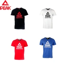 Пик Мужская Спортивная Футболка впитывающая пот дышащая быстросохнущая с коротким рукавом Одежда для фитнеса свободная баскетбольная спортивная одежда