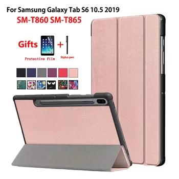 

Case For Samsung Galaxy Tab S6 10.5 SM-T860 SM-T865 2019 10.5" Smart Tablet Stand Cover for Galaxy Tab S6 10.5 Case+Stylus+Film