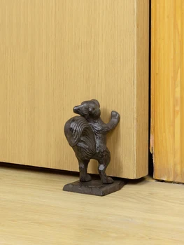 

Black Standing Squirrel Cast Iron Door Stop European Vintage Handmade Metal Squirrel Animal Sculpture Solid Squirrel Figurines