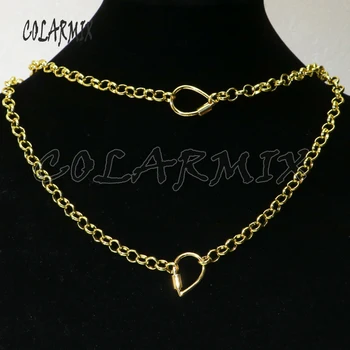 

5strands Drop shape necklace bolt pendants mix colors chain necklace fashion clasp pendants accessories for women 50257