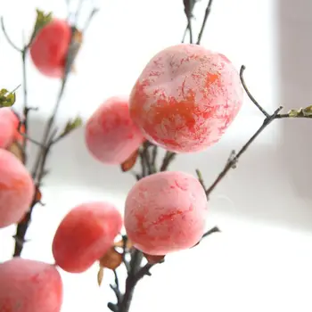 

Dry Branch Persimmon Fruit Artificial Flower Rose Home Decoration Wedding Holiday Flower