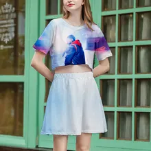 Nipsey Hussle/костюм с короткой юбкой,, 2 футболки с короткими рукавами и платье феи с хвостом, комплект из двух предметов, Новые повседневные комплекты высокого качества