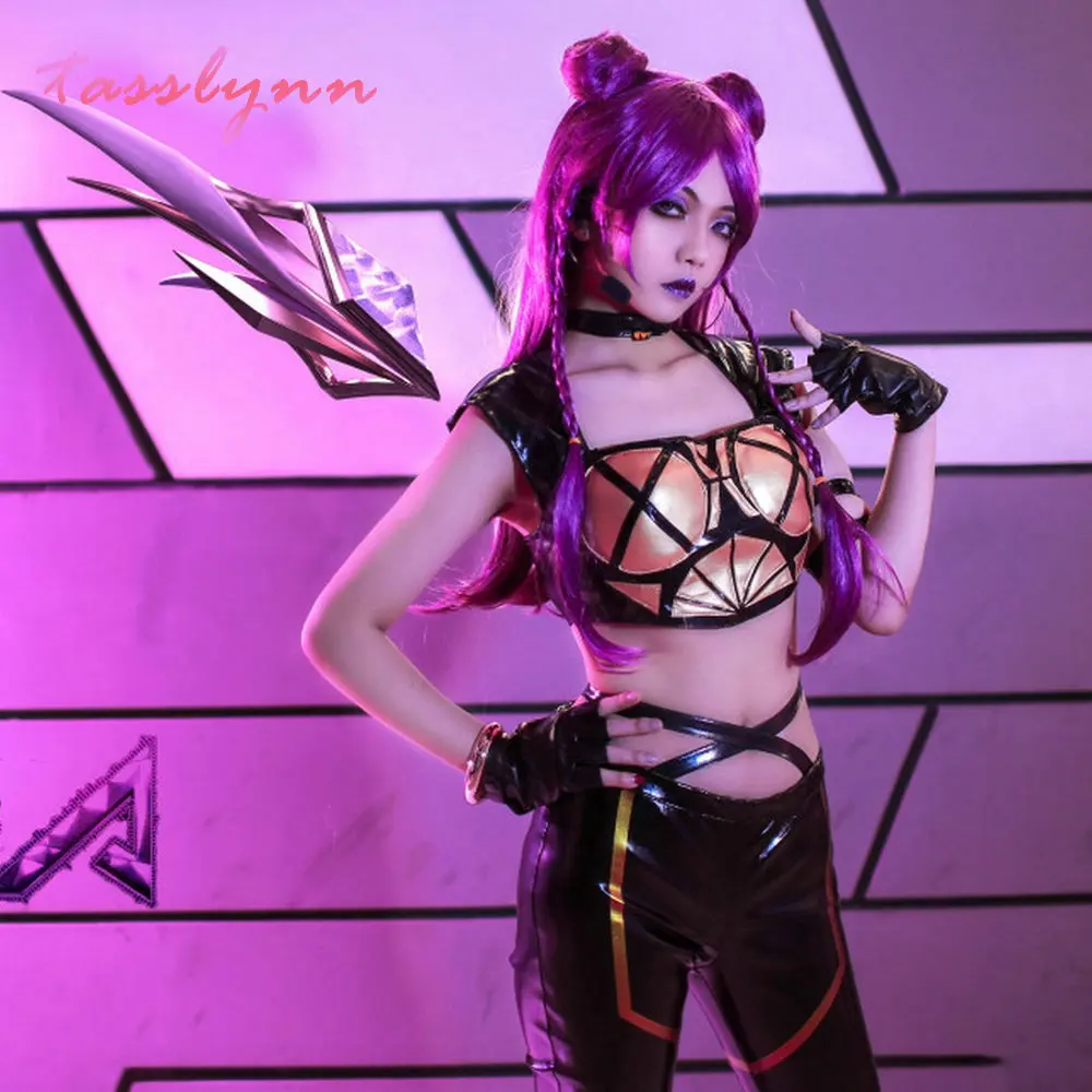 Game League of Legends KDA Cosplay Costume Daughter The Void Kaisa Outfit Fullsets K/DA Group with Gloves | Тематическая одежда и