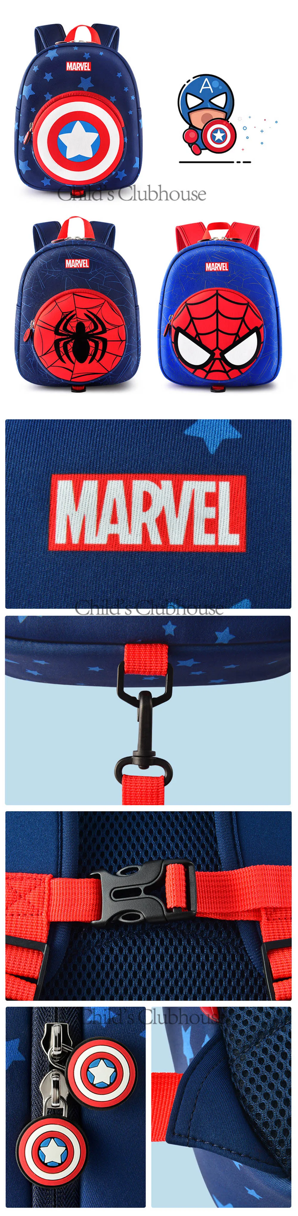 Disney сумка Marvel Человек-паук Капитан Америка мальчик девочка Детский сад Школьный рюкзак для подростков школьные сумки детские Студенческие рюкзаки