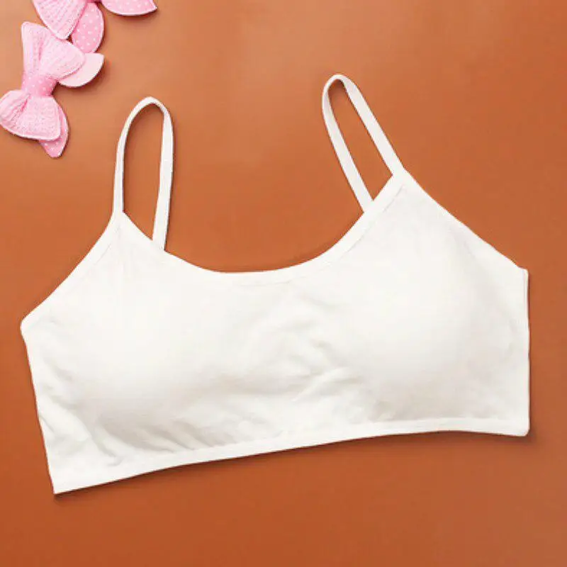 

10pc/lot Young Girls Soft Cotton Bra Tube Top Puberty Breathable Underwear