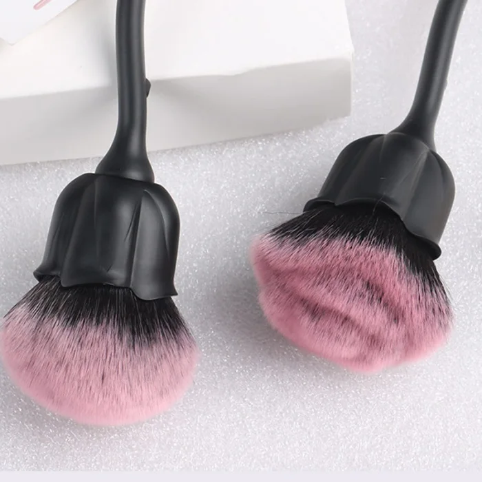 Single Makeup Brush Premium Synthetic Foundation Powder Concealers Brush Silky Rose Flower Shaped Makeup Brushes@ME88