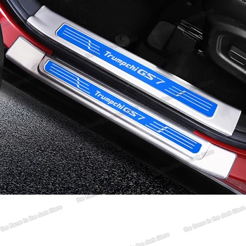 

Lsrtw2017 Stainless Steel Car Door Sill Threshold Trunk Rear Guard Board for Trumpchi Gs7 Gs8 2017 2018 2019 2020 gac