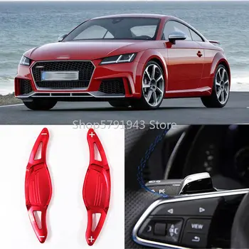 

2PCS Car Alloy Add-On Steering Wheel DSG Paddle Shifters Extension For Audi TT RS 2016-17/R8 2016-2017/RS3 2017